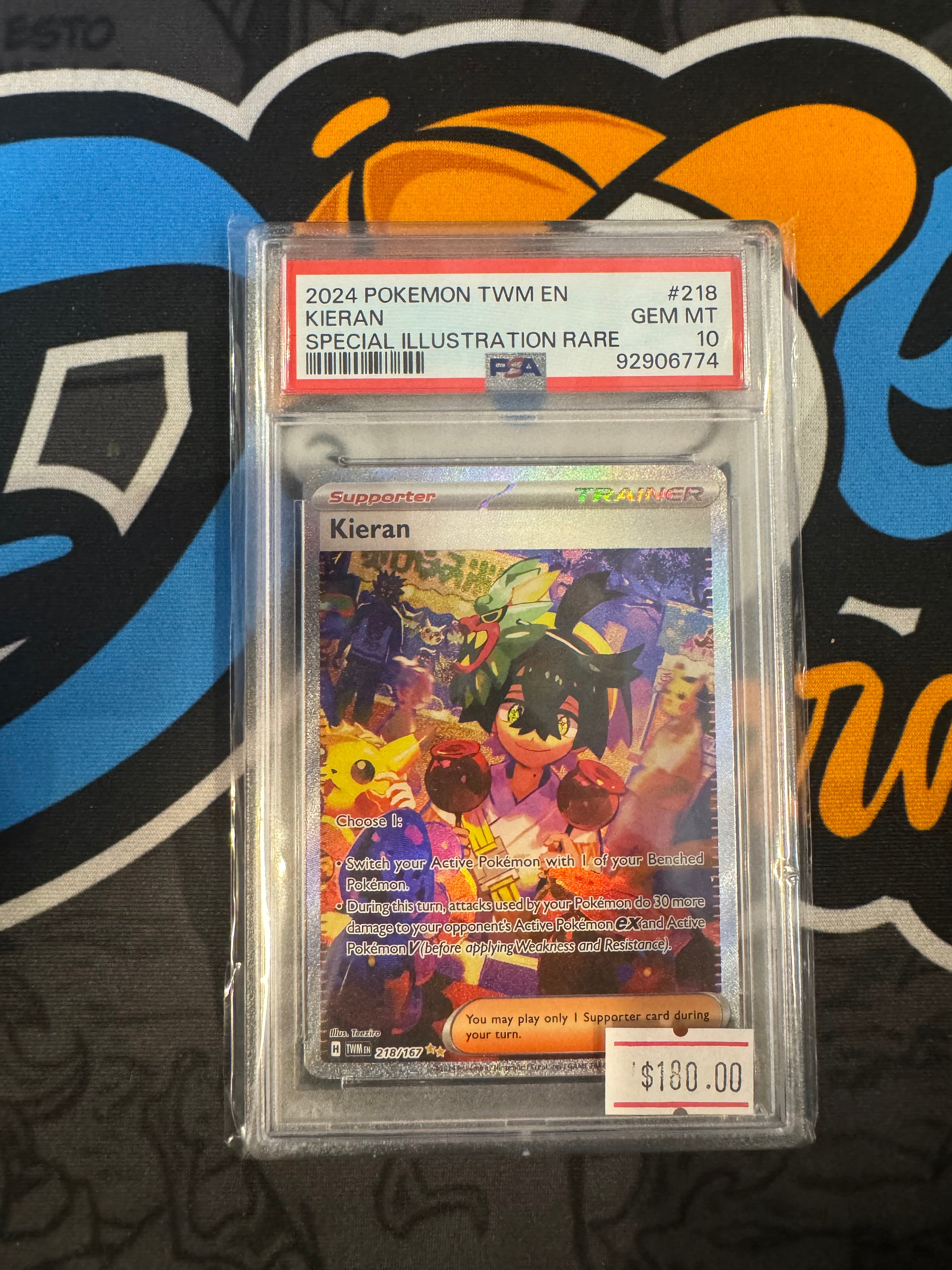 Psa 10 Pokemon Twilight Masquerade Kieran Special Illustration Rare - Doe's Cards