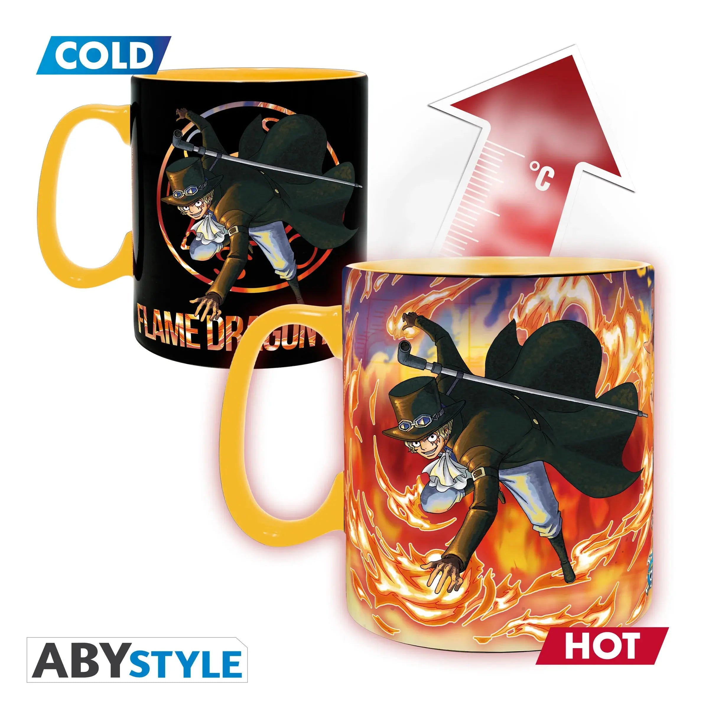 One Piece Luffy and Sabo Magic Mug and Coaster Gift Set