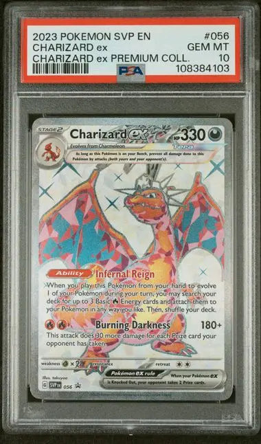 PSA 10- 2023 POKEMON SVP EN-SV BLACK STAR PROMO #056 CHARIZARD ex CHARIZARD ex PREMIUM COLL. - Doe's Cards