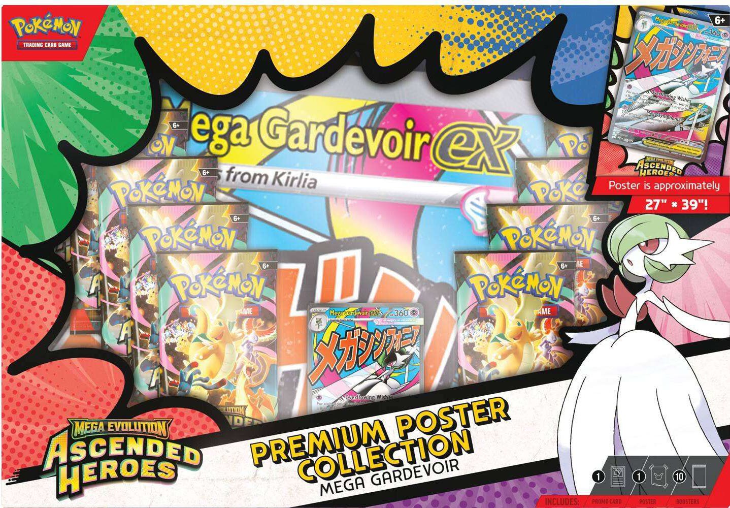 Pokemon - Mega Evolution - Ascended heroes - Premium Poster Collection - Mega Gardevoir (Pre Order) - Doe's Cards