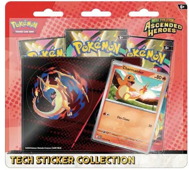 Pokemon - Mega Evolution - Ascended heroes - Tech Sticker Collection - Charmander (Pre Order) (Copy) - Doe's Cards
