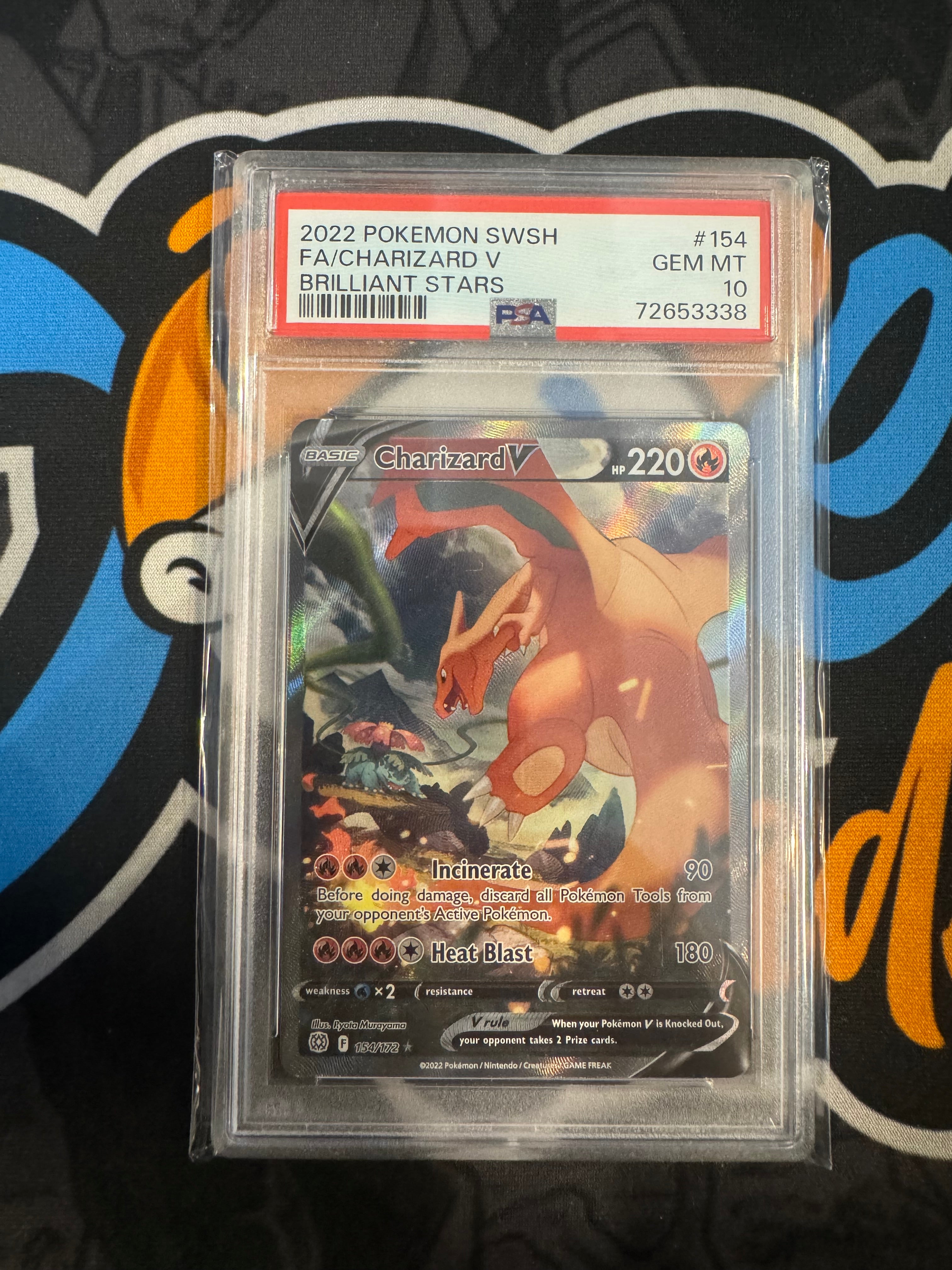 Psa 10 Pokemon Brilliant stars Charizard V Alt art - Doe's Cards
