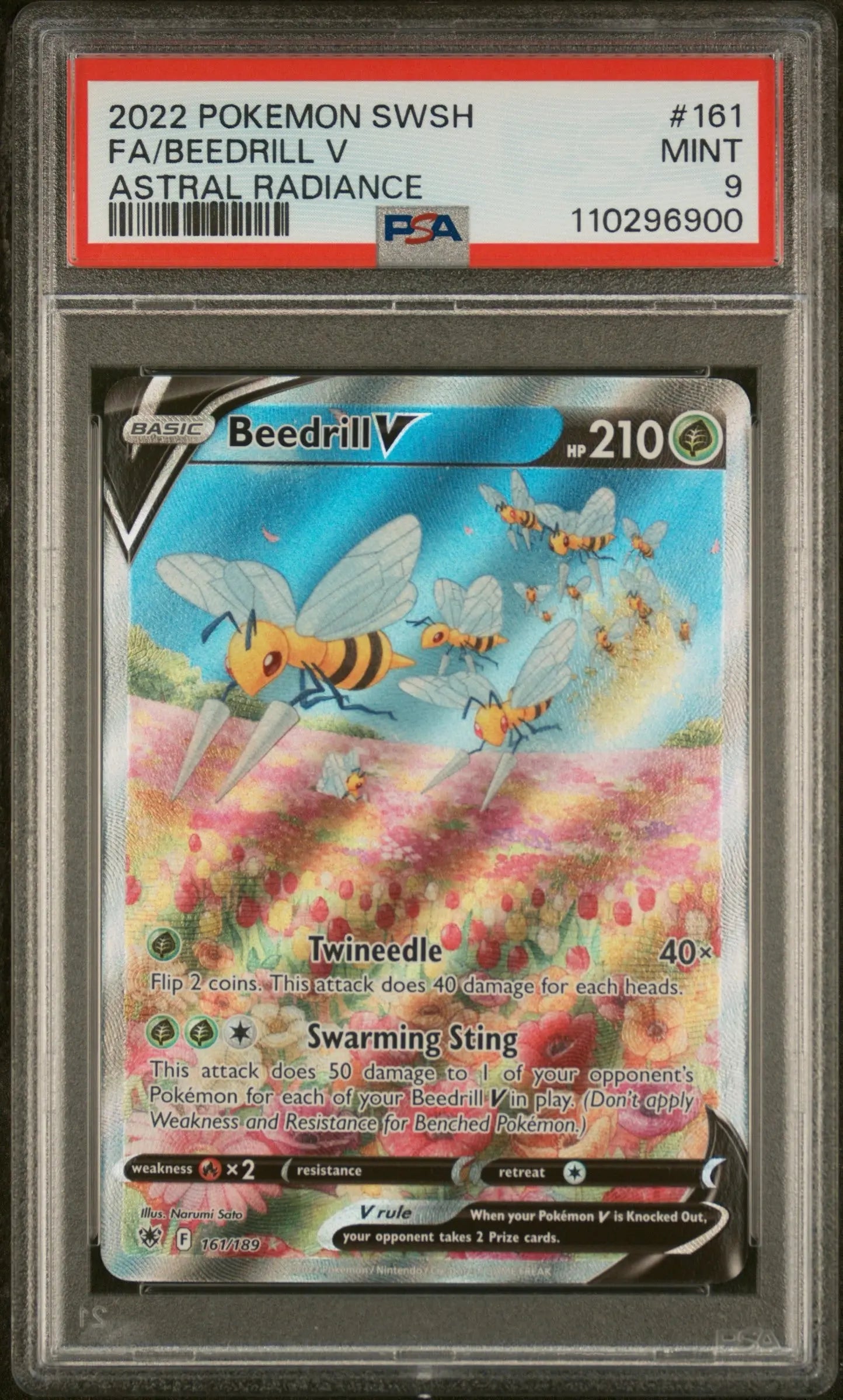 Psa 9 - 2022 POKEMON SWORD & SHIELD ASTRAL RADIANCE #161 FA/BEEDRILL V ASTRAL RADIANCE - Doe's Cards