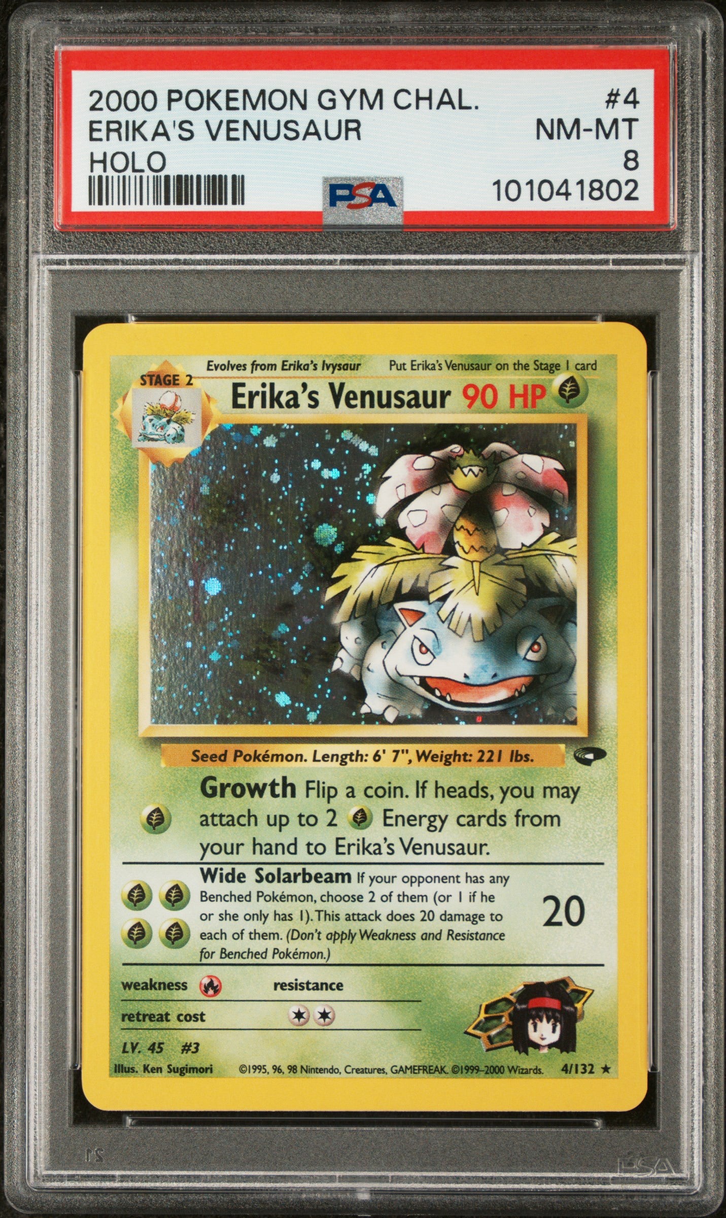 Psa 8 2000 POKEMON GYM CHALLENGE #4 ERIKA'S VENUSAUR HOLO - Doe's Cards