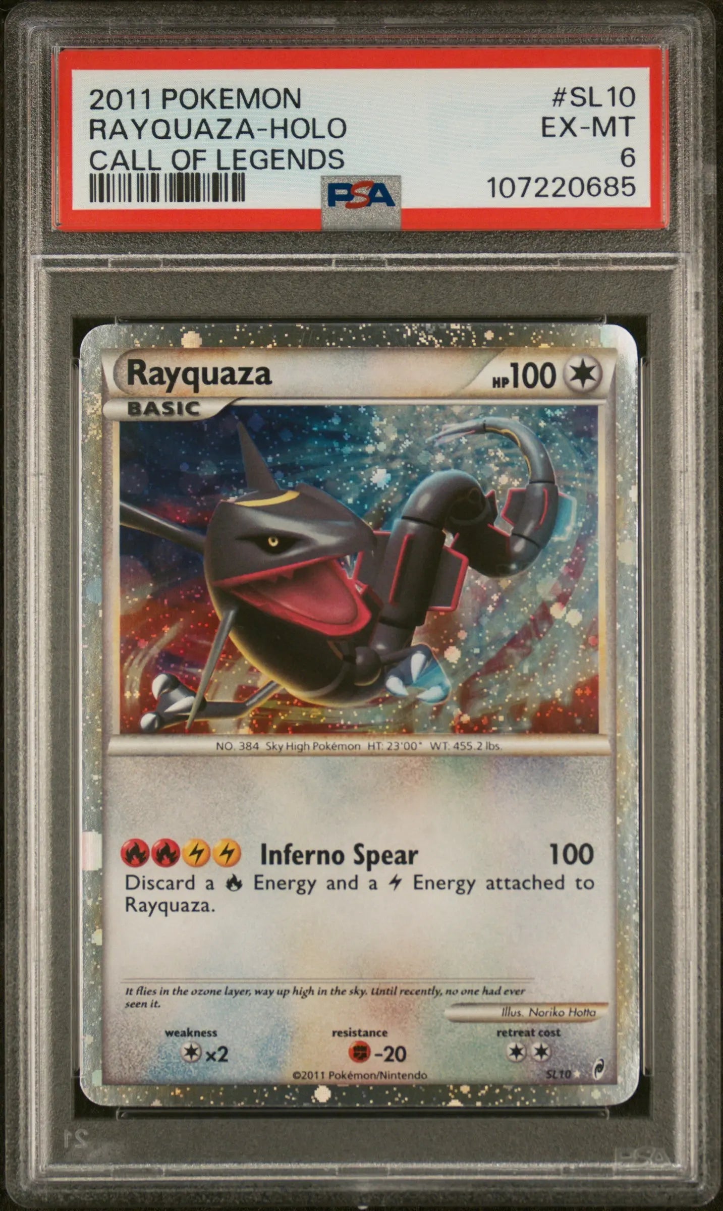 PSA 6 - 2011 POKEMON CALL OF LEGENDS #SL10 RAYQUAZA-HOLO CALL OF LEGENDS - Doe's Cards