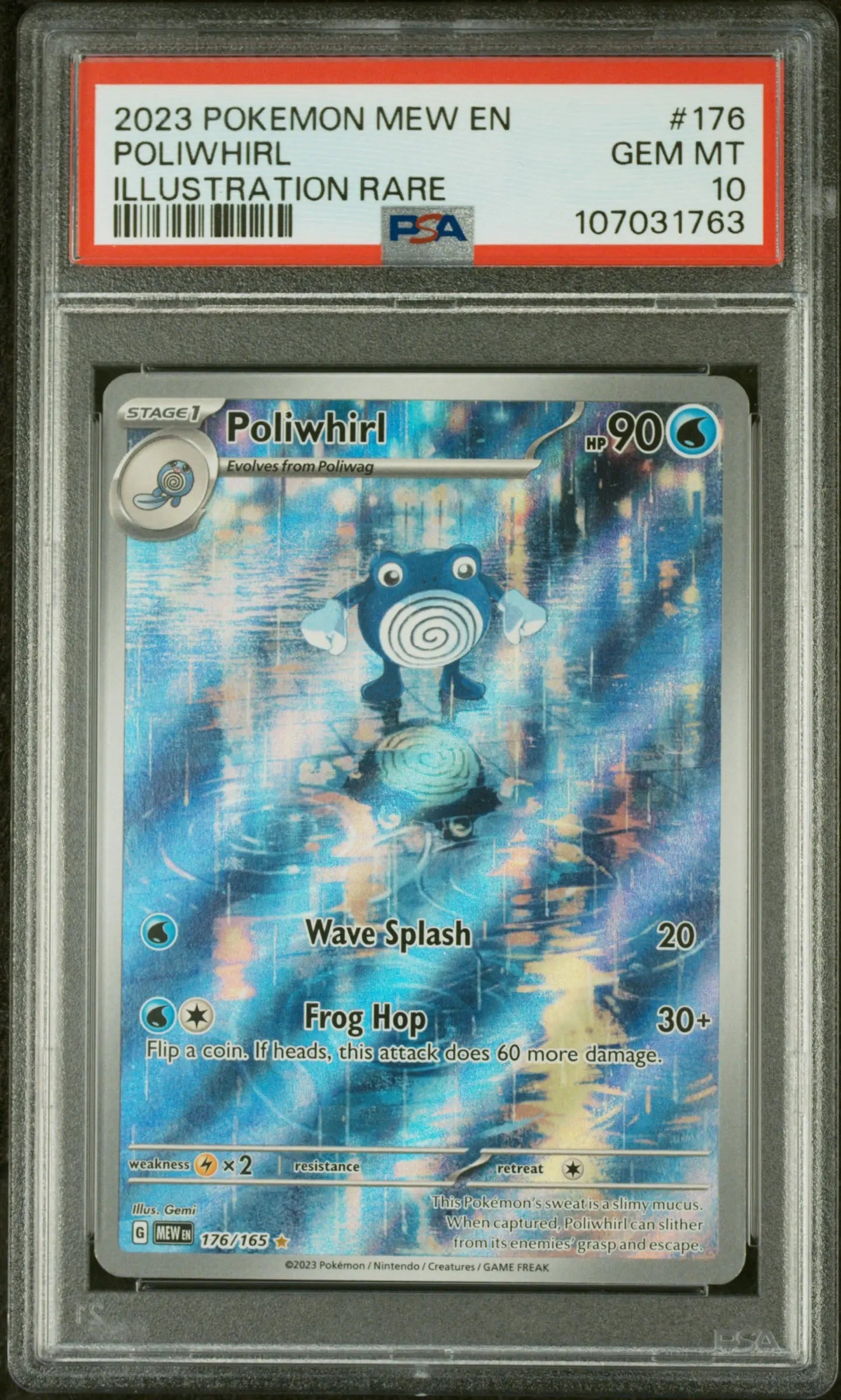PSA 10 - 2023 POKEMON MEW EN-151 #176 POLIWHIRL ILLUSTRATION - Doe's Cards