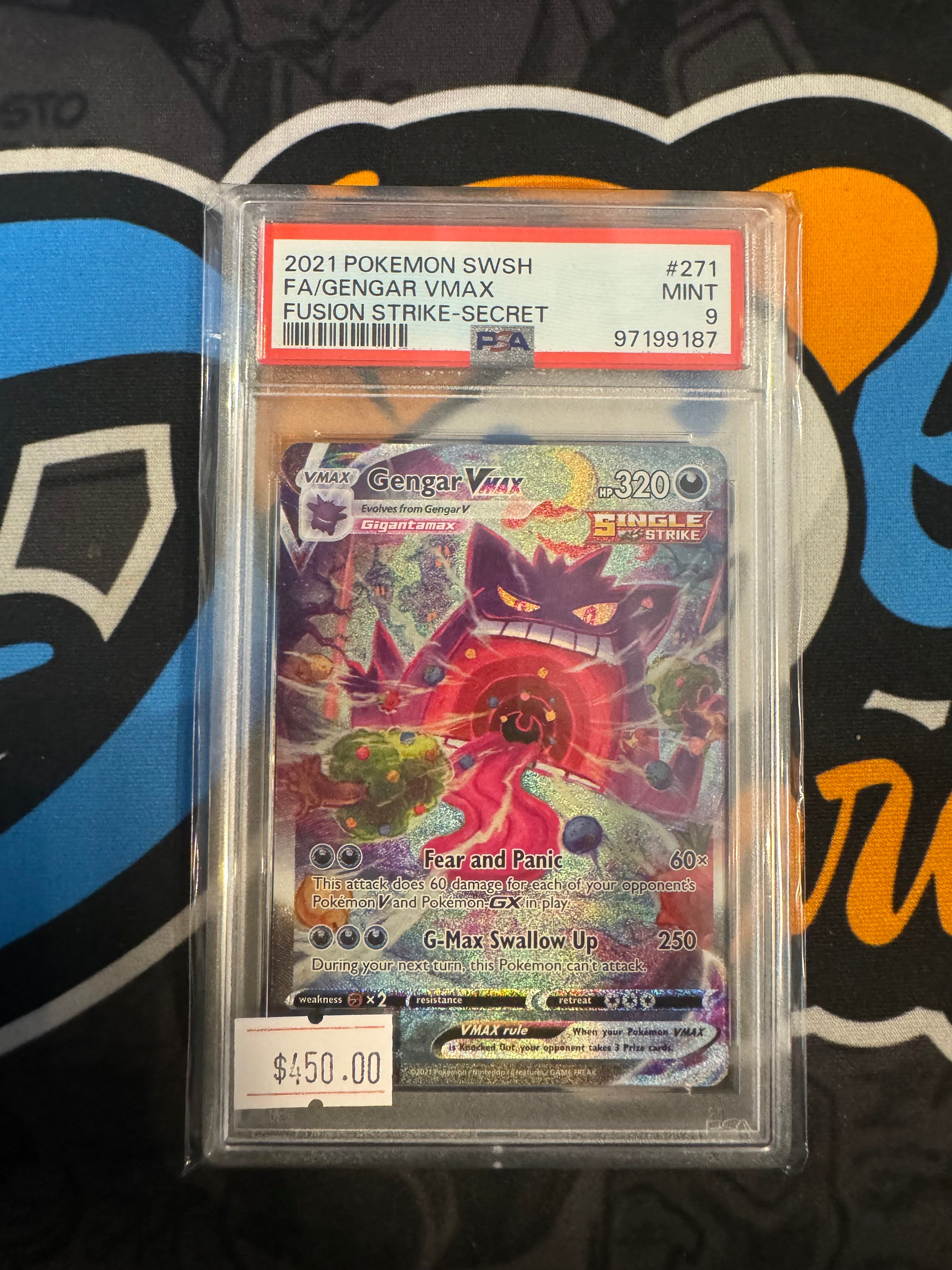 Psa 9 Pokemon Fusion strike Gengar Vmax alt art - Doe's Cards