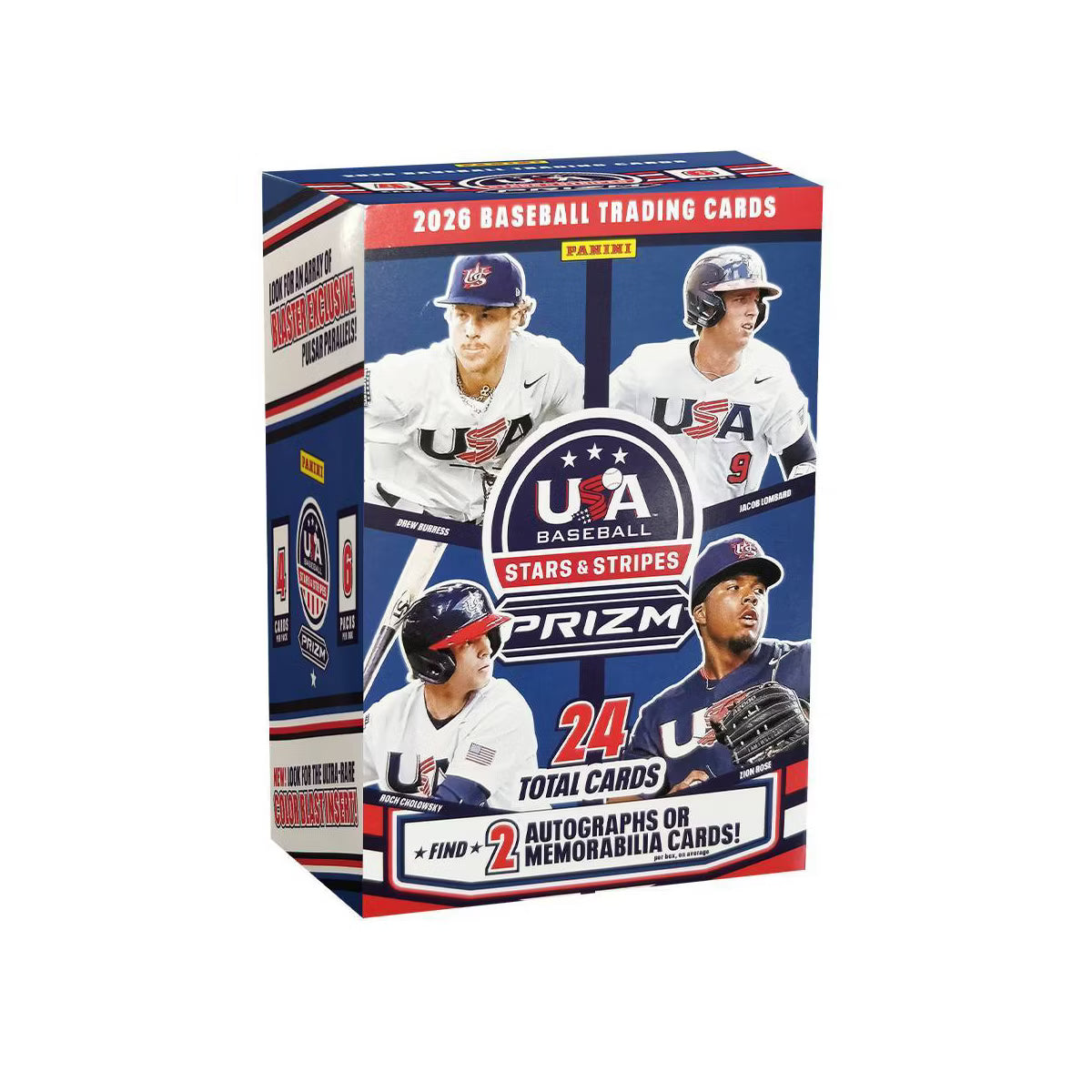2026 Panini USA Stars and Stripes Prizm Baseball Trading Card Blaster Box Doe's Cards