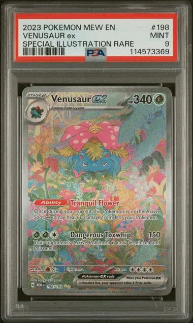 PSA 9 - 2023 POKEMON MEW EN-151 #198 VENUSAUR ex SPECIAL ILLUSTRATION RARE - Doe's Cards
