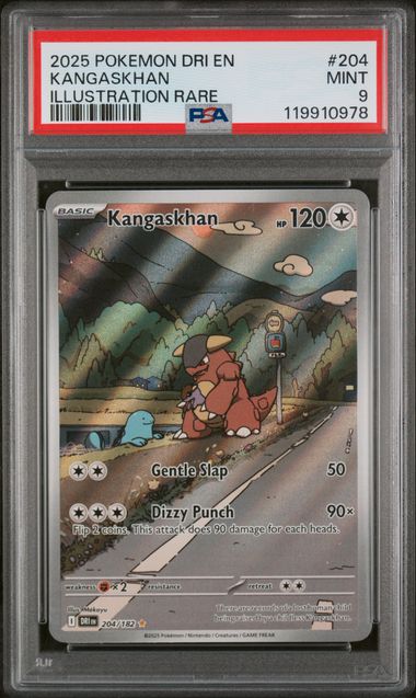 PSA 9 - 2025 POKEMON DRI EN-DESTINED RIVALS #204 KANGASKHAN ILLUSTRATION RARE - Doe's Cards