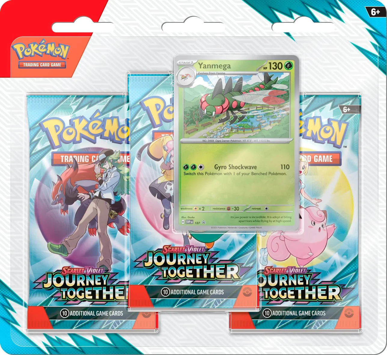 Pokémon TCG: Scarlet & Violet-Journey Together 3 Pack Blister (Yanmega) (Pre Order) - Doe's Cards