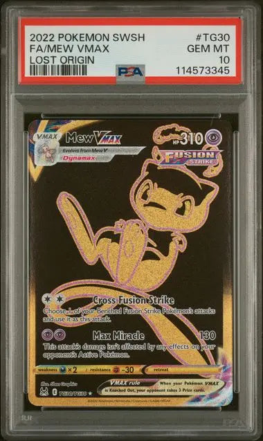 PSA 10 -2022 POKEMON SWORD & SHIELD LOST ORIGIN #TG30 FA/MEW VMAX LOST ORIGIN - Doe's Cards