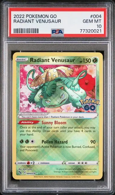 PSA 10 - 2022 POKEMON GO #004 RADIANT VENUSAUR - Doe's Cards