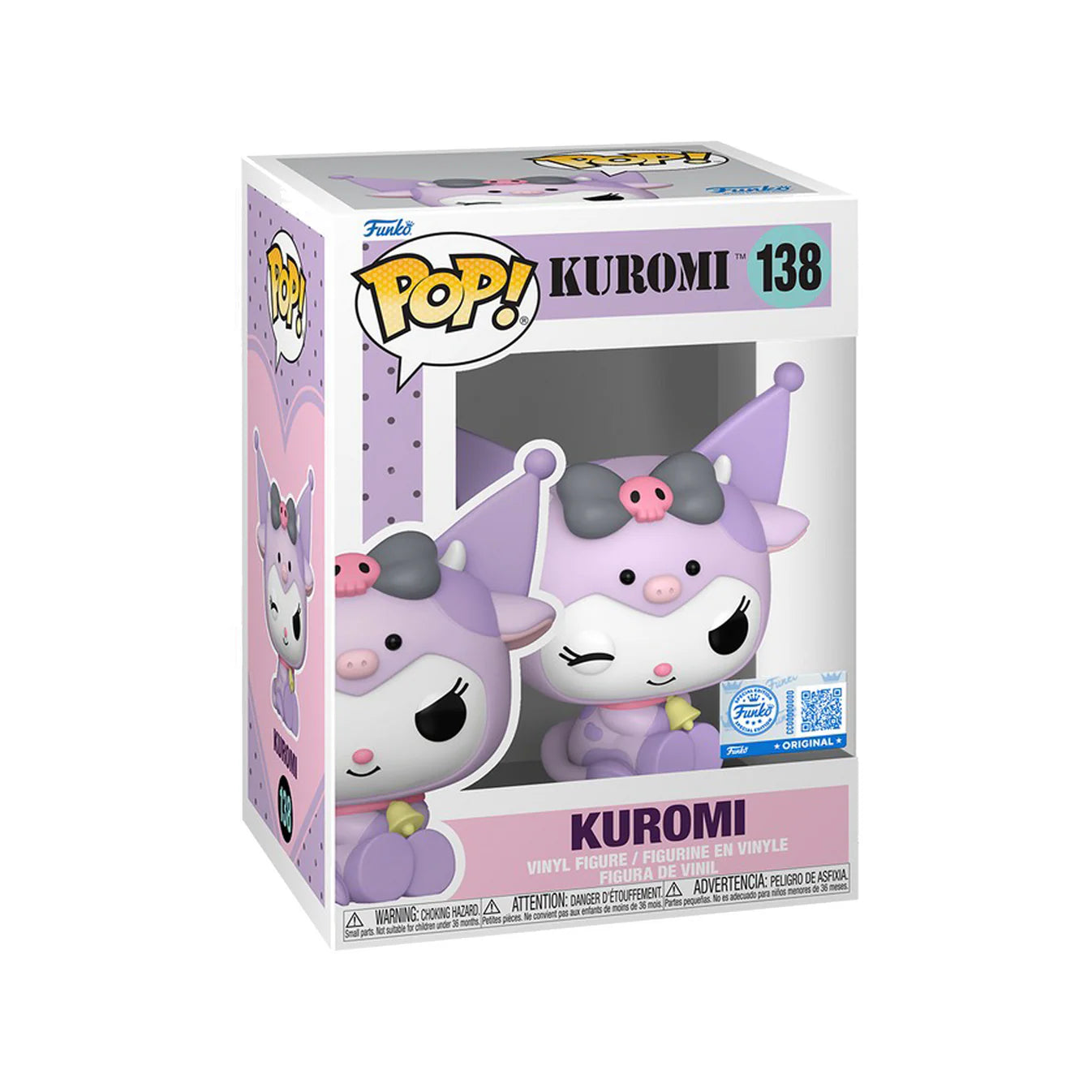 Funko Pop! Sanrio (Cow Outfits) - Kuromi #138 Doe's Cards