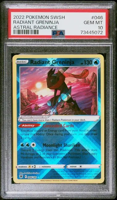 PSA 10 - 2022 POKEMON SWORD & SHIELD ASTRAL RADIANCE #046 RADIANT GRENINJA ASTRAL RADIANCE - Doe's Cards
