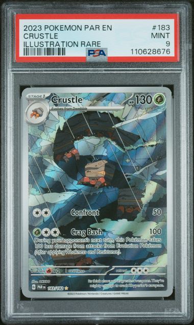 PSA 9 - 2023 POKEMON PAR EN-PARADOX RIFT #183 CRUSTLE ILLUSTRATION RARE - Doe's Cards