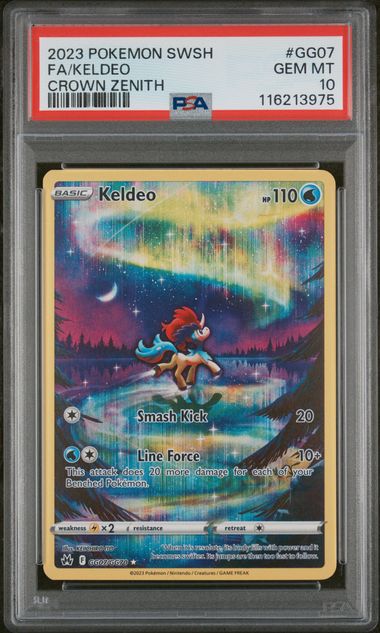 2023 POKEMON SWORD AND SHIELD CROWN ZENITH #GG07 FA/KELDEO CROWN ZENITH PSA 10 - Doe's Cards