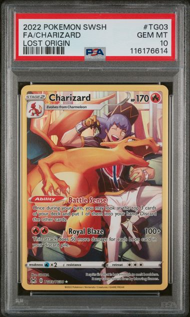 PSA 10 - 2022 POKEMON SWORD & SHIELD LOST ORIGIN #TG03 FA/CHARIZARD LOST ORIGIN