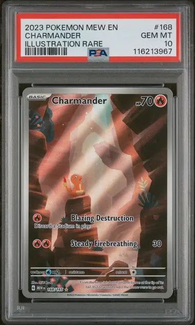 2023 POKEMON MEW EN-151 #168 CHARMANDER ILLUSTRATION RARE - Doe's Cards