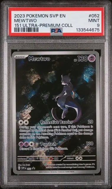 PSA 9 -2023 POKEMON SVP EN-SV BLACK STAR PROMO #052 MEWTWO 151 ULTRA-PREMIUM COLL Doe's Cards