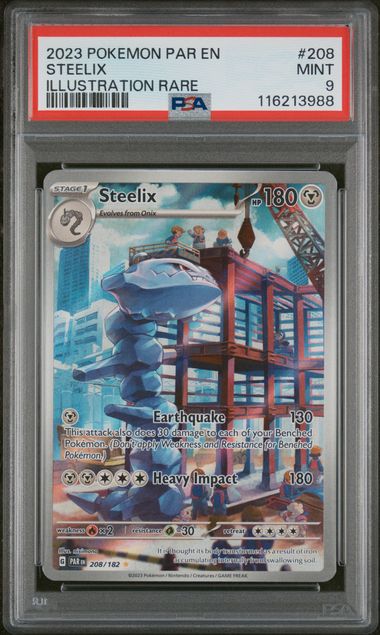 2023 POKEMON PAR EN-PARADOX RIFT #208 STEELIX ILLUSTRATION RARE PSA 9 - Doe's Cards