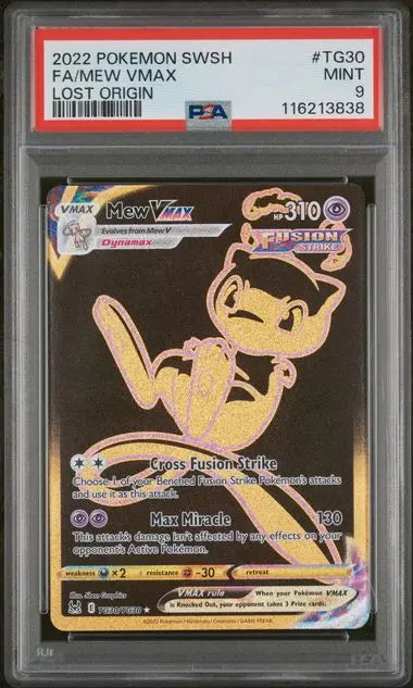 PSA 9 - 2022 POKEMON SWORD & SHIELD LOST ORIGIN #TG30 FA/MEW VMAX LOST ORIGIN - Doe's Cards