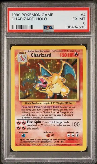 PSA 6 -1999 POKEMON GAME #4 CHARIZARD/BLASTOISE/VENUSAUR TRIO -HOLO - Doe's Cards