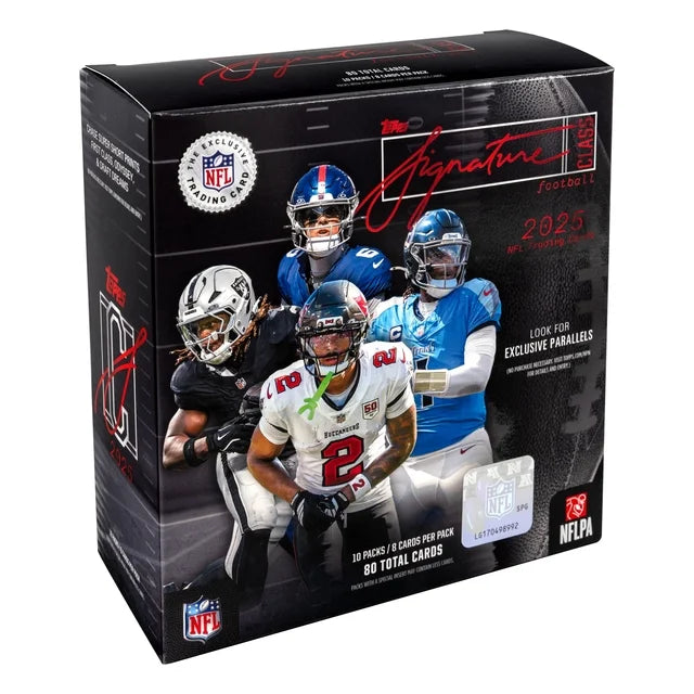 2025 Topps Signature Class Football Trading Cards Mega Box Doe's Cards