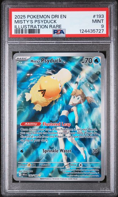 PSA 9 - 2025 POKEMON DRI EN-DESTINED RIVALS #193 MISTY'S PSYDUCK ILLUSTRATION RARE