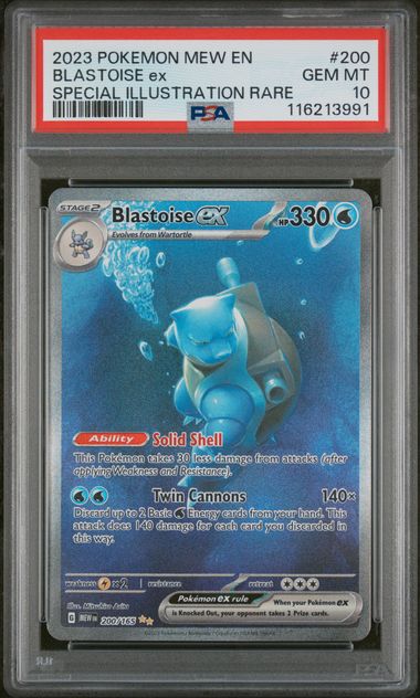PSA 10 - 2023 POKEMON MEW EN-151 #200 BLASTOISE ex SPECIAL ILLUSTRATION RARE Doe's Cards