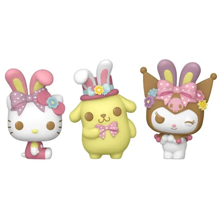 Funko Pop! Hello Kitty and Friends Pocket Pop! Hello Kitty and Friends with Bunny Ears Three-Pack Doe's Cards