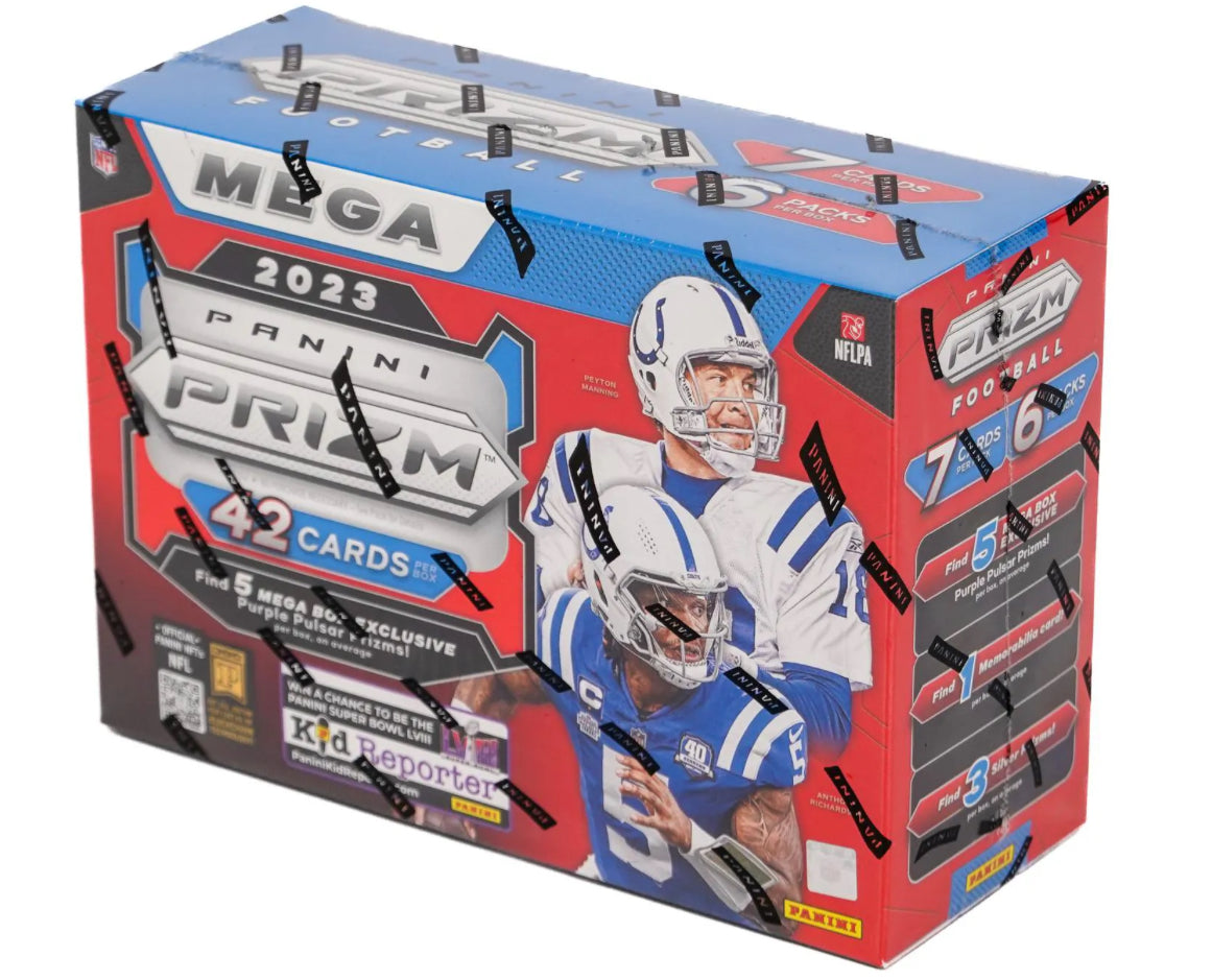 2023 Panini Prizm Football Hobby Mega Box (Purple Pulsar Prizms