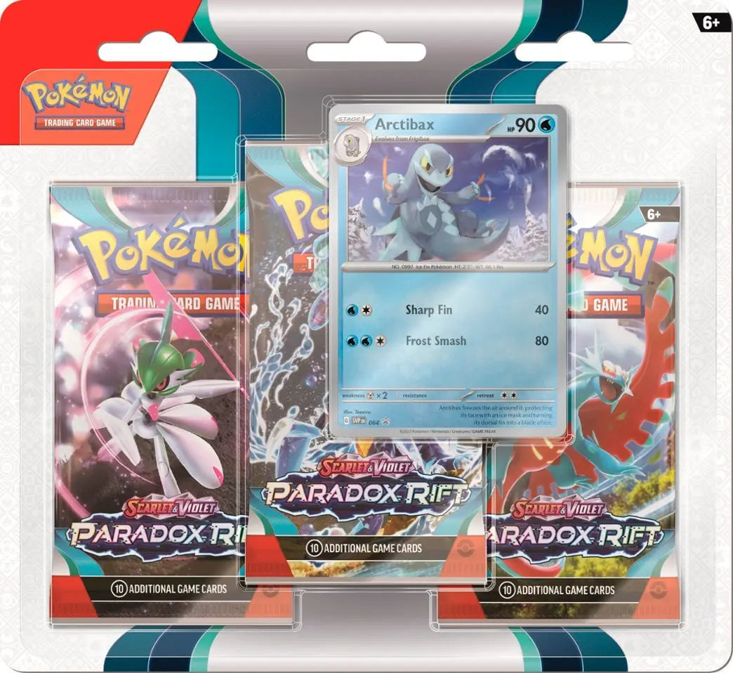 Pokemon - Sarlet & Violet - Paradox Rift - 3 pack blister bundle - Doe's Cards