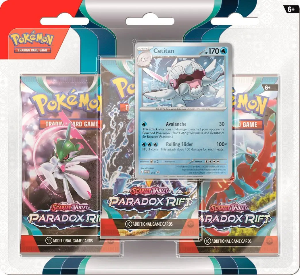 Pokemon - Sarlet & Violet - Paradox Rift - 3 pack blister bundle - Doe's Cards