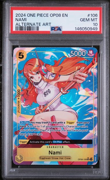 2024 ONE PIECE OP08-TWO LEGENDS #106 NAMI ALTERNATE ART Doe's Cards