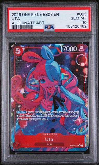 2026 ONE PIECE EB03-EXTRA BOOSTER -ONE PIECE HEROINES EDITION- #003 UTA ALTERNATE ART Doe's Cards