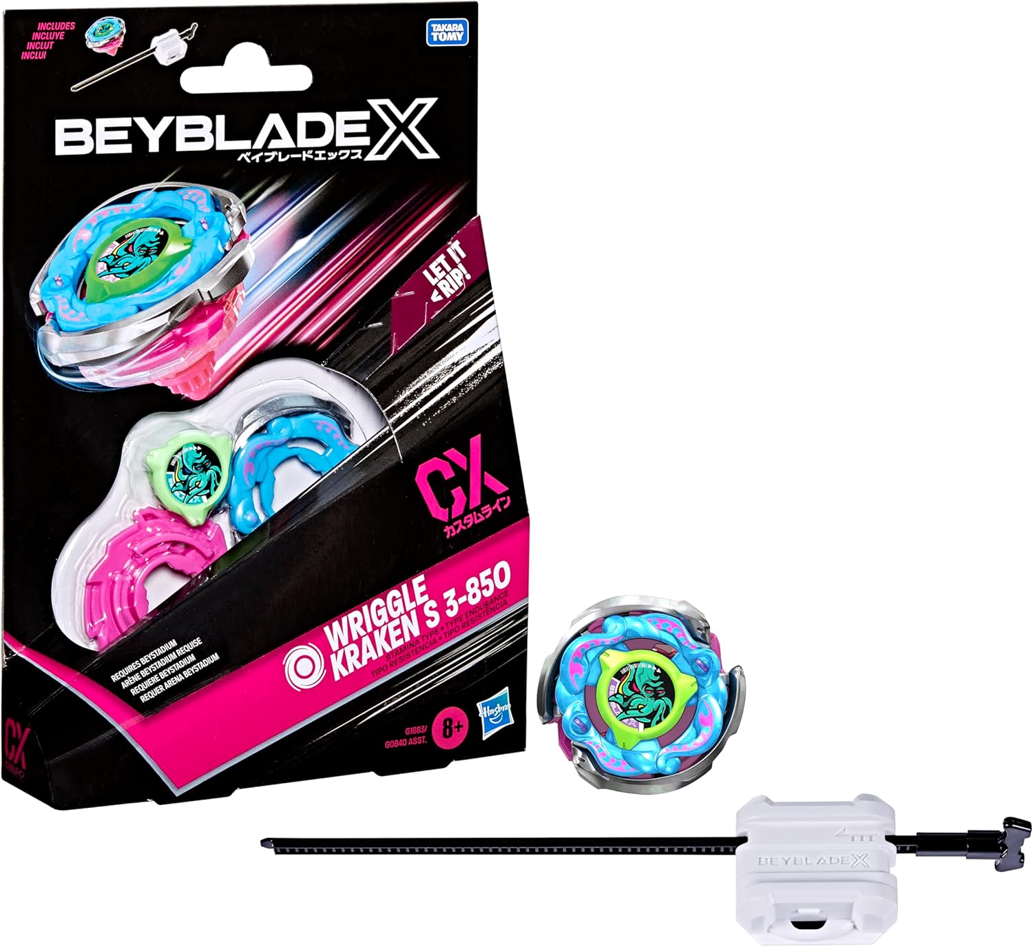 Beyblade X Wriggle Kraken S 3-85O CX Starter Pack Set Hasbro
