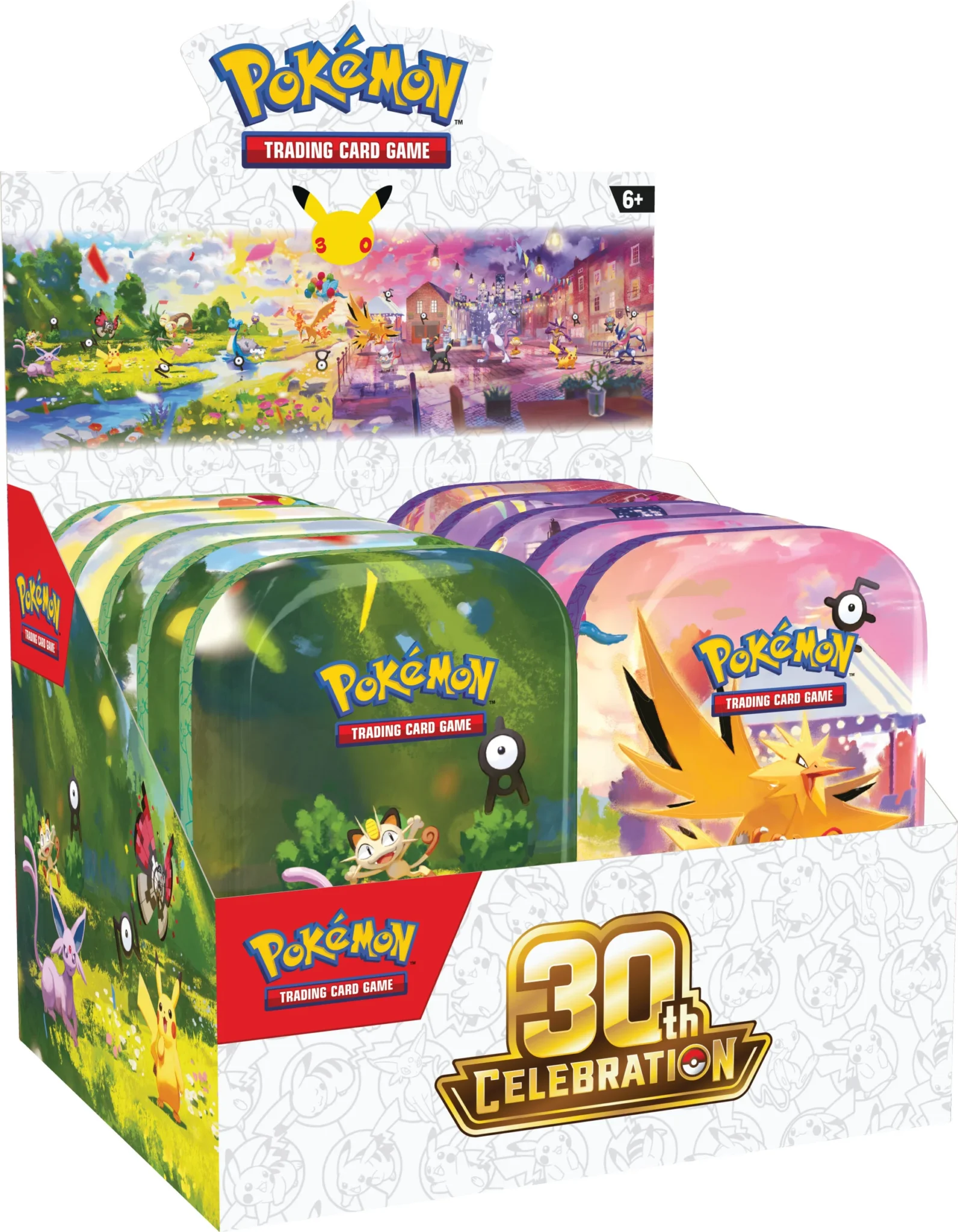 Pokemon TCG: 30th Celebration - Mini Tin Display ( Preorder ) Doe's Cards