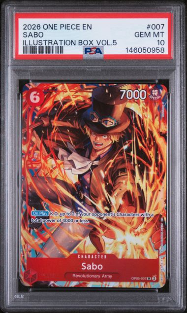 2026 ONE PIECE PROMOS #007 SABO ILLUSTRATION BOX VOL.5 Doe's Cards