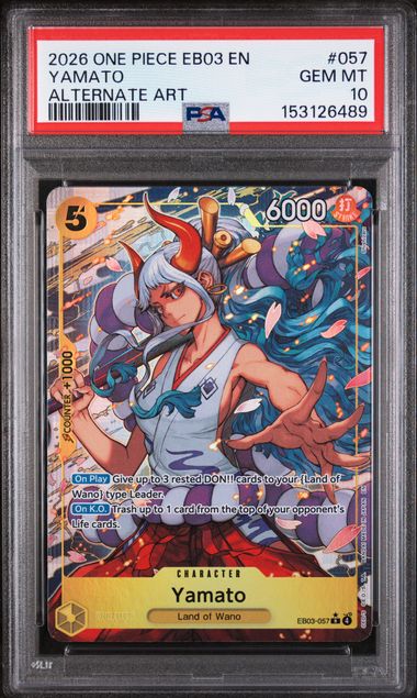 2026 ONE PIECE EB03-EXTRA BOOSTER -ONE PIECE HEROINES EDITION- #057 YAMATO ALTERNATE ART Doe's Cards