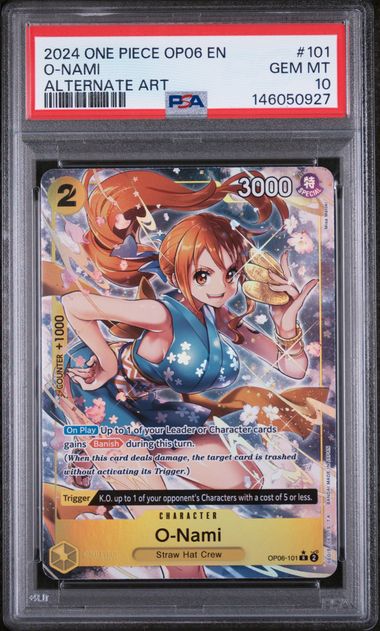 2024 ONE PIECE OP06-WINGS OF THE CAPTAIN #101 O-NAMI ALTERNATE ART Doe's Cards