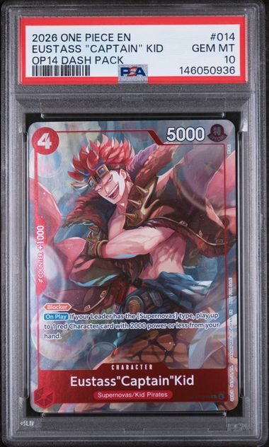 2026 ONE PIECE THE AZURE SEA'S SEVEN DASH PACK #014 EUSTASS "CAPTAIN" KID Doe's Cards