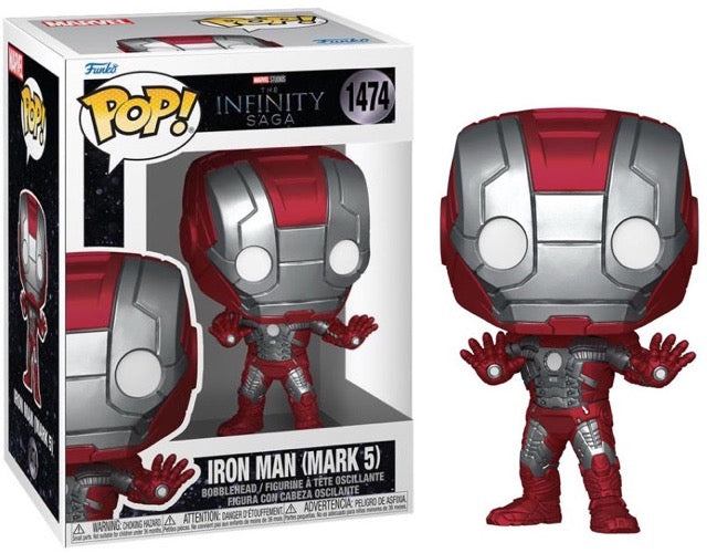 Funko Pop Marvel The Infinity Saga Bobble-Head Figure Iron Man (Mark 5) #1474 - Doe's Cards