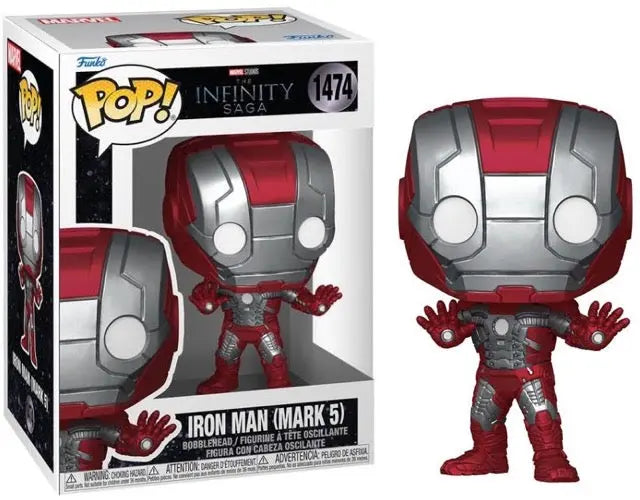 Funko Pop Marvel The Infinity Saga Bobble-Head Figure Iron Man (Mark 5) #1474 - Doe's Cards