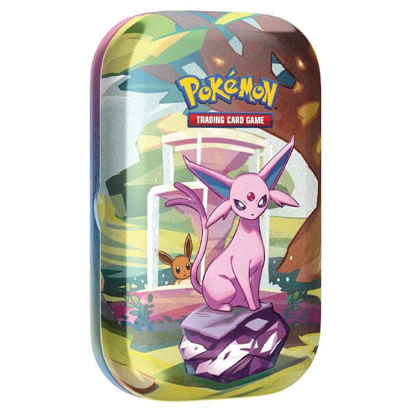 Pokemon Scarlet & Violet: Prismatic Evolutions Mini Tin (random art work) Doe's Cards