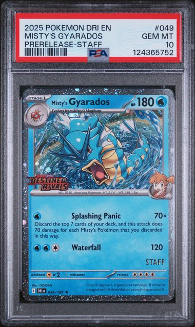 PSA 10 - SEQUENTIAL SET OF 4 2025 POKEMON DRI EN-DESTINED RIVALS PRE RELEASE STAFF PROMO