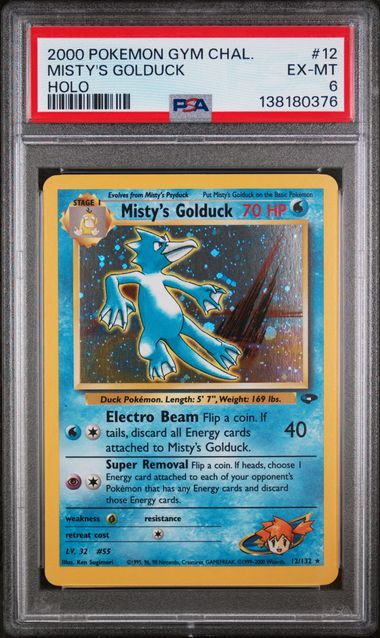 PSA 6 - 2000 POKEMON GYM CHALLENGE #12 MISTY'S GOLDUCK HOLO Doe's Cards