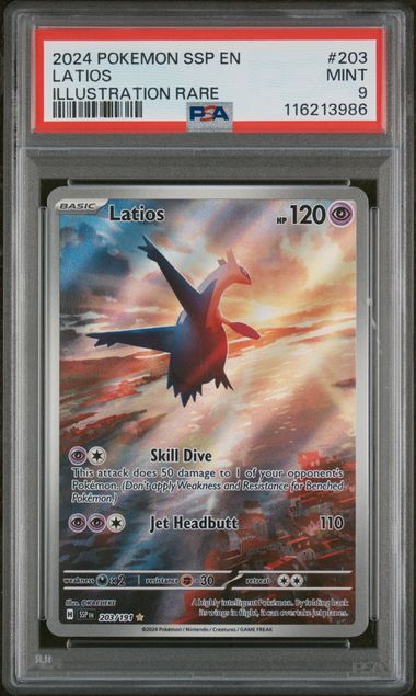2024 POKEMON SSP EN-SURGING SPARKS #203 LATIOS ILLUSTRATION RARE PSA 9 - Doe's Cards