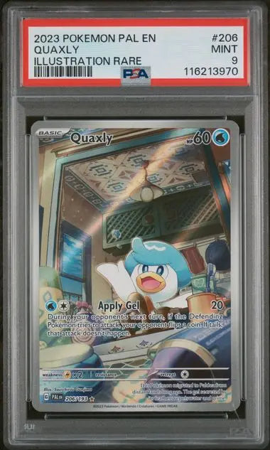 PSA 9 - 2023 POKEMON PAL EN-PALDEA EVOLVED #206 QUAXLY ILLUSTRATION RARE - Doe's Cards