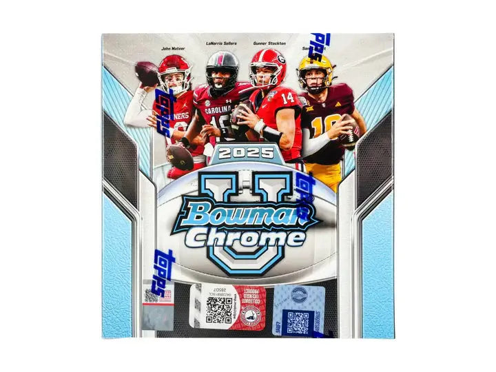 2025 Bowman Chrome University Football Mega Box - Doe's Cards